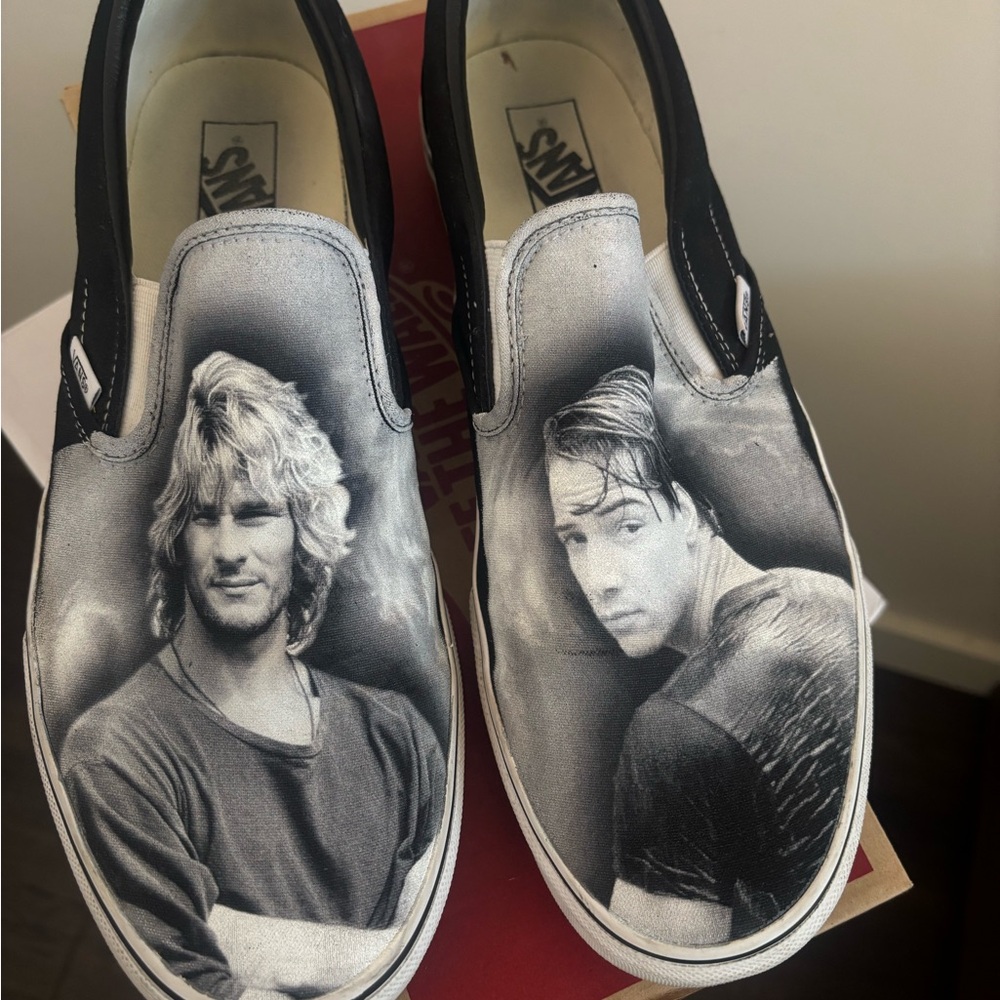 Vans Black & White Photographic Slip-On Loafers